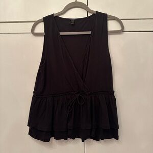 Black sleeveless J. Crew top
